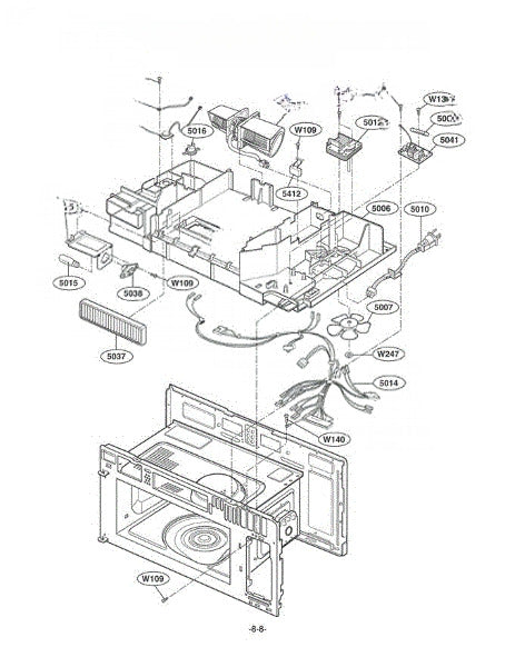 LG Microwave Custom Nut 1NZZW1A004C
