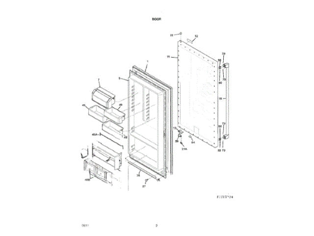 Frigidaire Freezer Handle Assembly 297330600