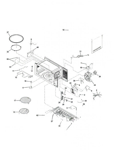 GE Microwave Filter Noise WB27X11140