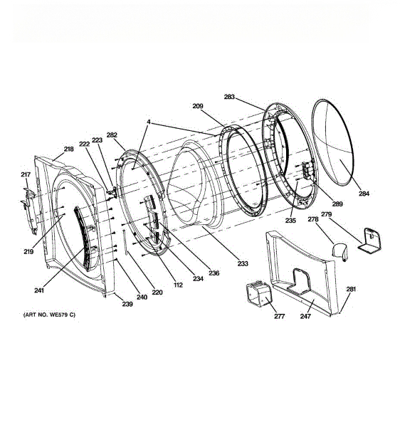 GE Pump Drain Channel WH01X10568