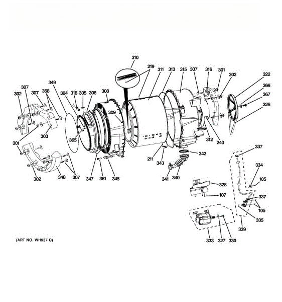 GE Flange Bolt M12 25 WH02X10334