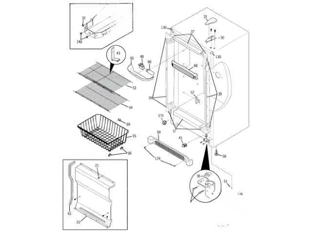 GE Freezer Bottom Basket WR21X10238