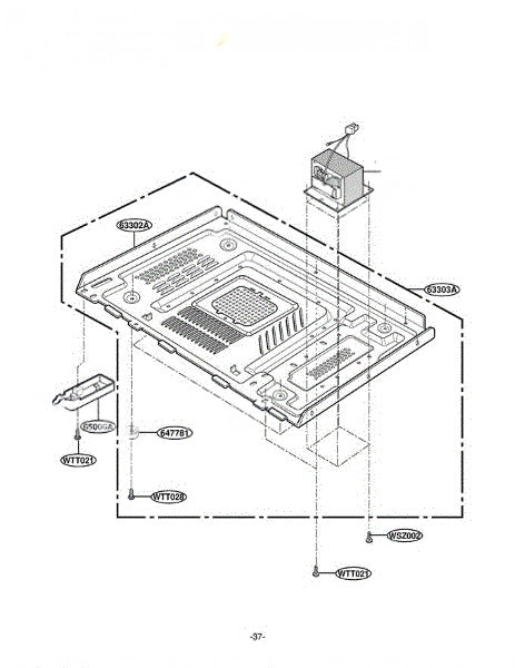 LG Microwave Plate Assembly,base 3303W0A020D