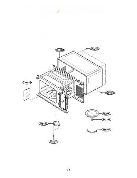 LG Microwave Case,u Bending 3112W0U051Y