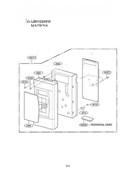 LG Microwave Bracket,control Panel 4810W1A401A