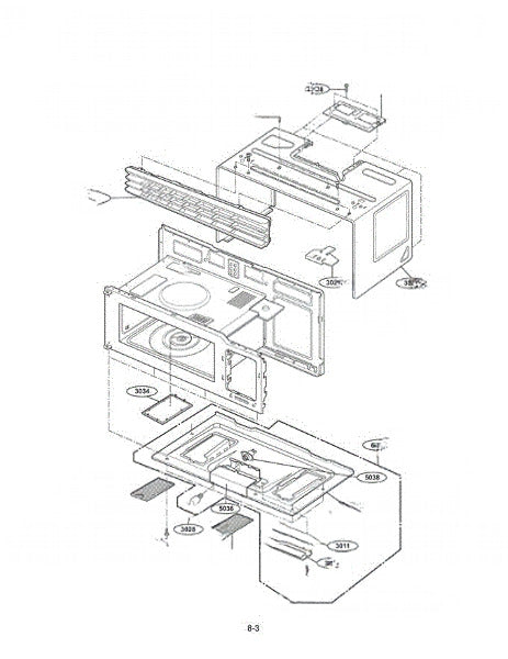 LG Microwave Plate Assembly,base 3303W1A061K