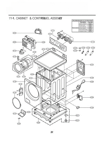 LG Outer Door Frame MDQ37563901