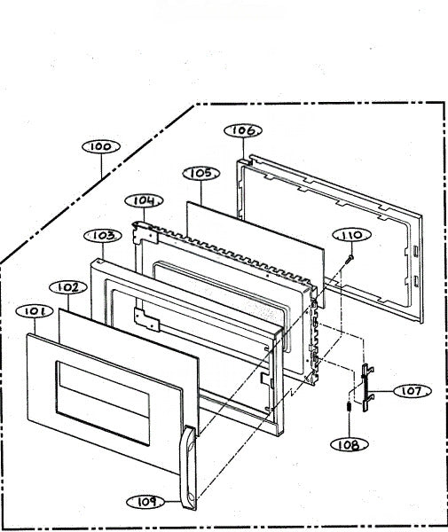 LG Microwave Glass Window 4890W1D042K