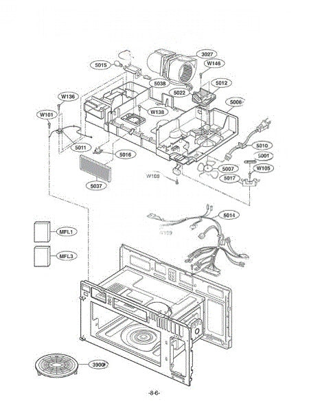 LG Microwave Motor, Ac Ventilation 6549W1V006A