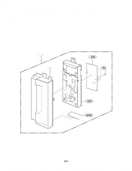 LG Microwave Control Panel 3720W0C303B