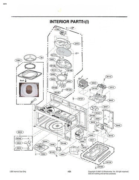 LG Microwave Fan 5900W1A005A