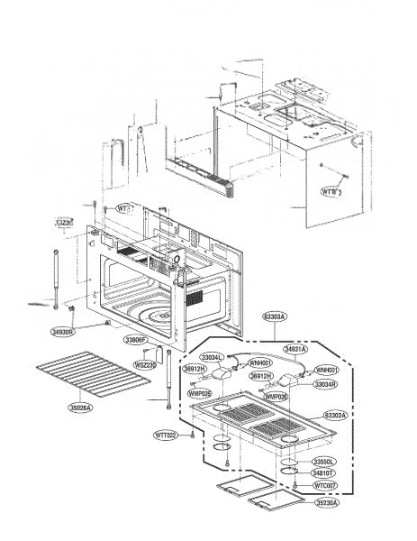 LG Microwave Flat Case MBN36305302