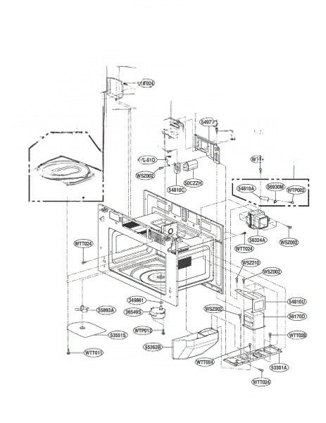 LG Microwave Duct MCZ36305001