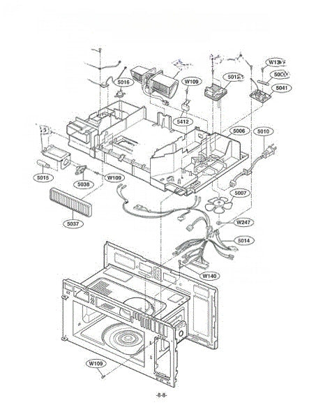 LG Microwave Cooling Fan Motor EAU42744409