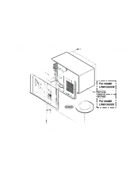 LG Microwave Flat Case 3112W1F054F