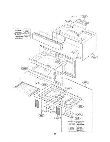 LG Microwave Flat Case MBN42272003