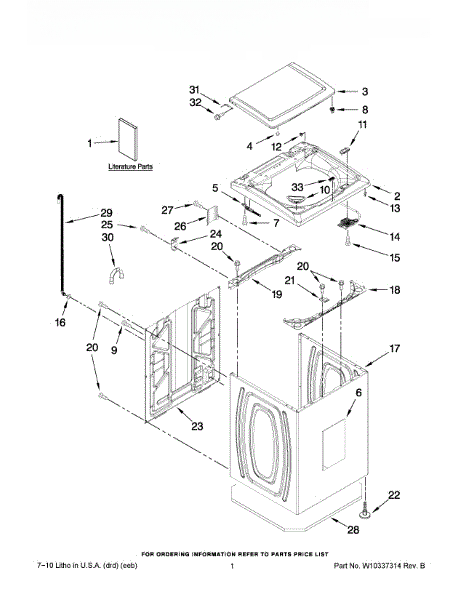 Whirlpool Cabinet W10596395