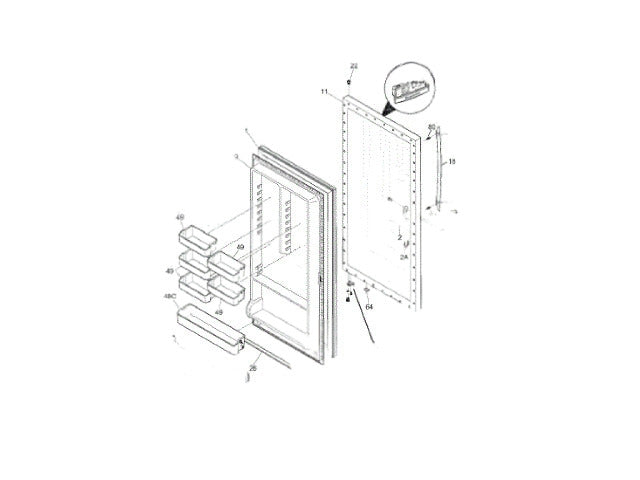 Frigidaire Freezer Handle Asmy 297422031