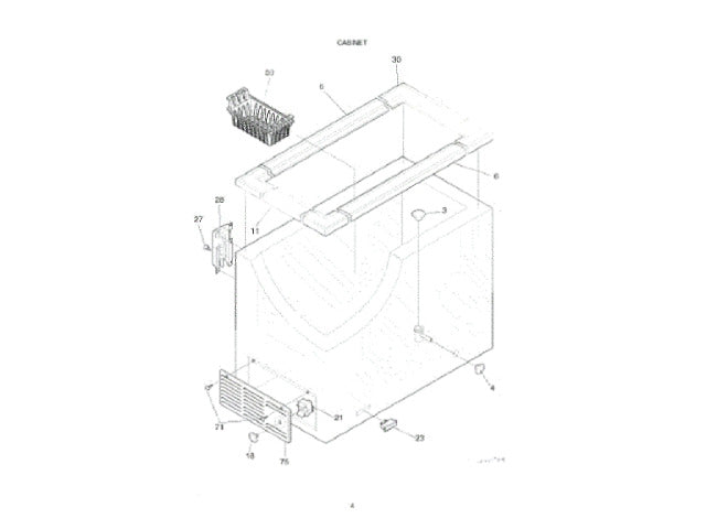 Frigidaire Freezer Panel 297412700