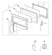 GE Microwave Door Assembly WB56X24438