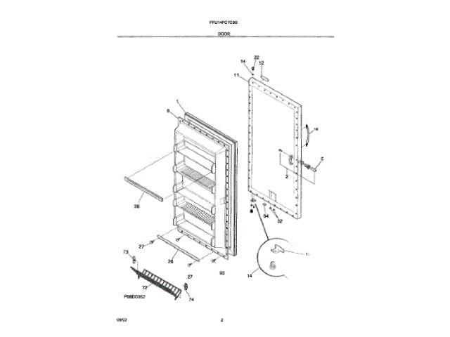 Frigidaire Freezer Gasket-Door 5304507207
