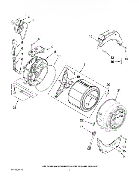 Whirlpool Tub-Rear W11239041
