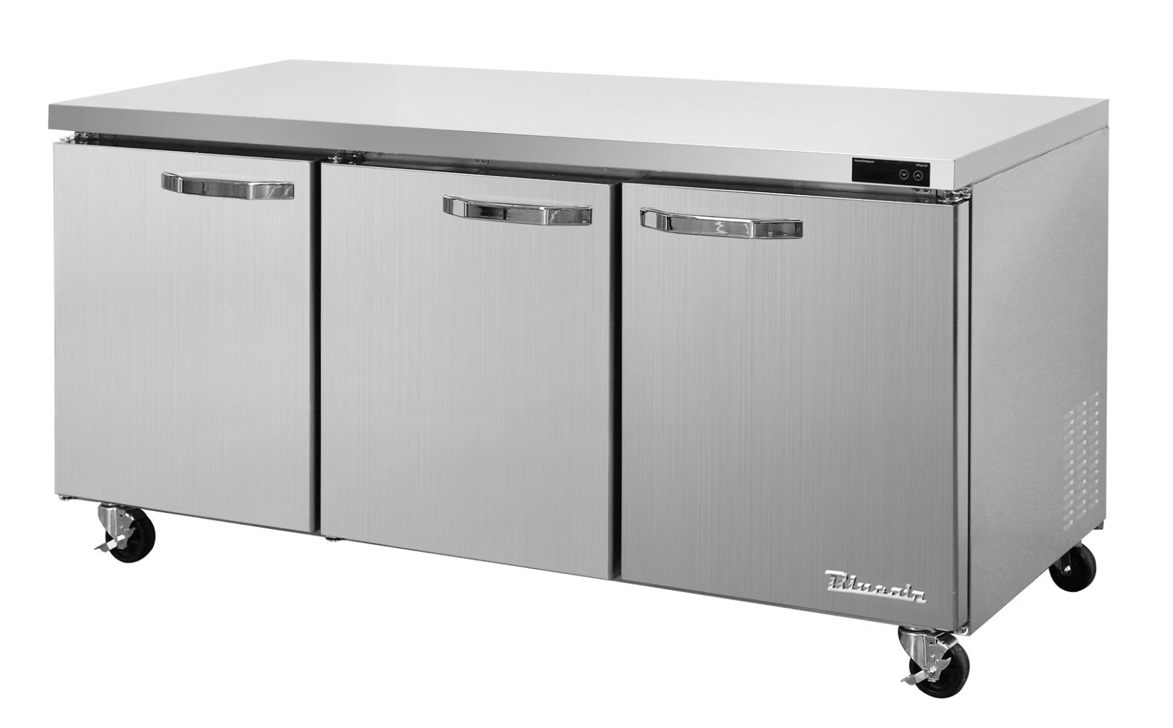 Blueair 3 Doors All Stainless Undercounter Refrigerator - 72" wide, 20 cu/ft., R-290 Refrigerant