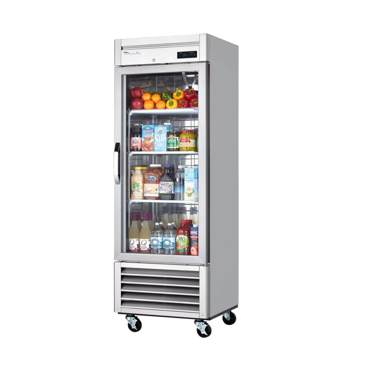 Blueair 1 Section Glass Door Bottom Mount Reach-In Refrigerator,  23 cu. ft. R-290 Refrigerant, Energy Star Rated