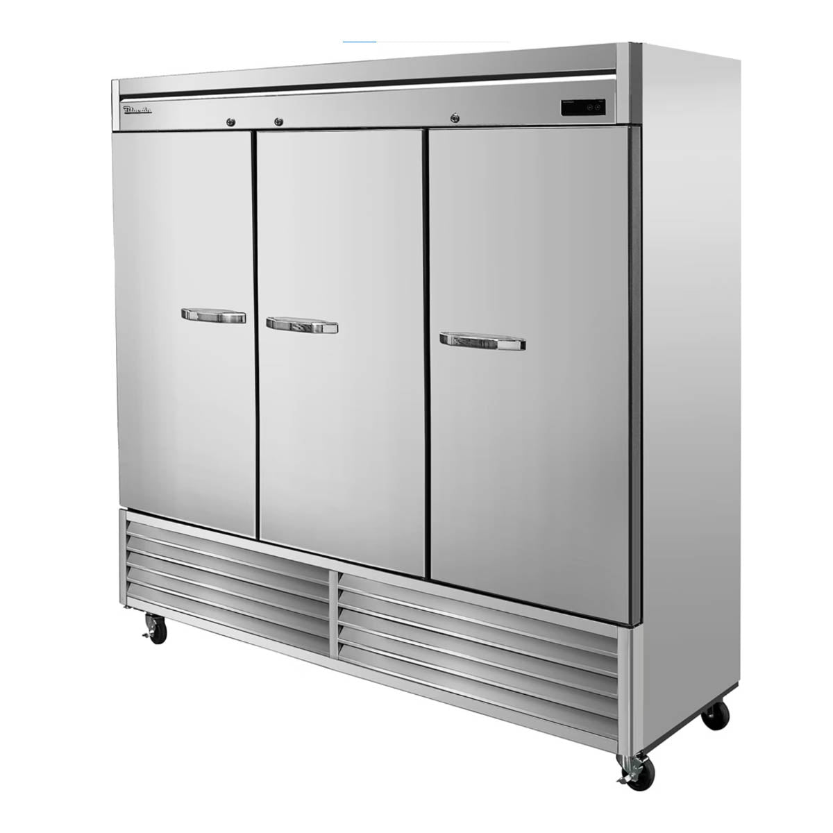 Blueair 3 Section Solid Door Bottom Mount Reach-In Refrigerator, 72 cu. ft. R-290 Refrigerant, Energy Star Rated