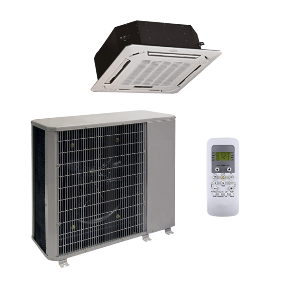 36,000 Btu 14 Seer 460V Carrier Single Zone Ductless Cassette Mini Split Heat Pump System
