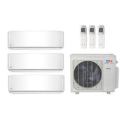 Cooper & Hunter 28,000 Btu 21 SEER2 R-454B 3-Zone Ductless Mini Split Heat Pump System - 9k-9k-9k