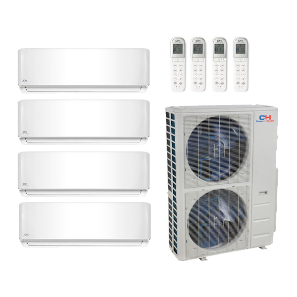 Cooper & Hunter 48,000 Btu 20.4 SEER2 R-454B 2-Zone Ductless Mini Split Heat Pump System - 12k-12k