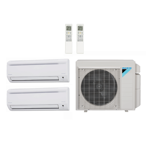 Daikin 18,000 Btu 17 Seer 2-Zone Mini Split Heat Pump System - 9K-9K