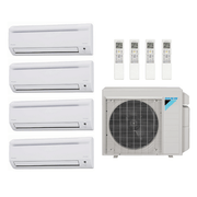 Daikin 36,000 Btu 20 SEER2 R-32 4-Zone Ductless Mini Split Heat Pump System - 7K-7K-12K-18K