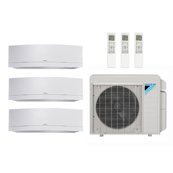 Daikin 30,000 Btu 17.9 Seer 3-Zone Mini Split Heat Pump System - 9K-9K-12K