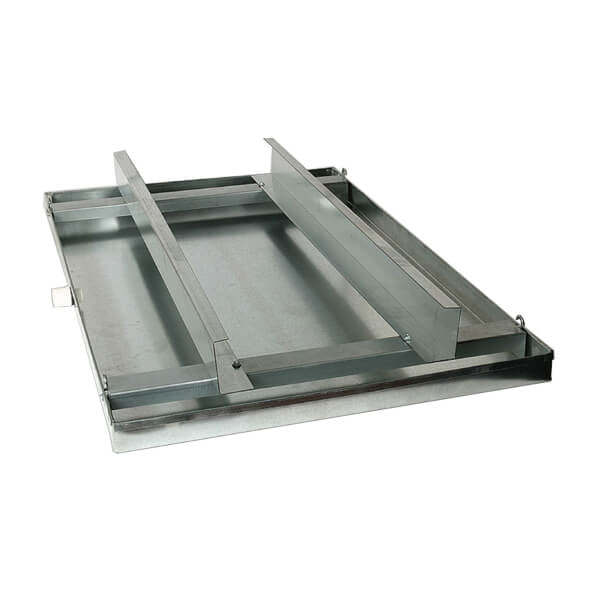 Miami Tech Galvanized Steel Drain Pan with Rails 30" x 60" - 24 Gauge