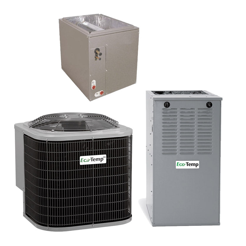 EcoTemp 3 Ton 15.5 SEER2 R-454B 90,000 Btu 80% Afue Gas System (Upflow or Downflow)