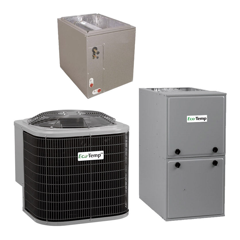 EcoTemp 3 Ton 16 SEER2 R-454B 80,000 Btu 92% Afue Gas System (Upflow or Downflow)