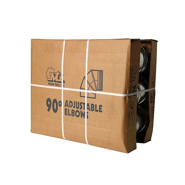 Miami Tech - AE264 - 90° Adjustable Metal Elbow 4" 26 Gauge (Box of 12)