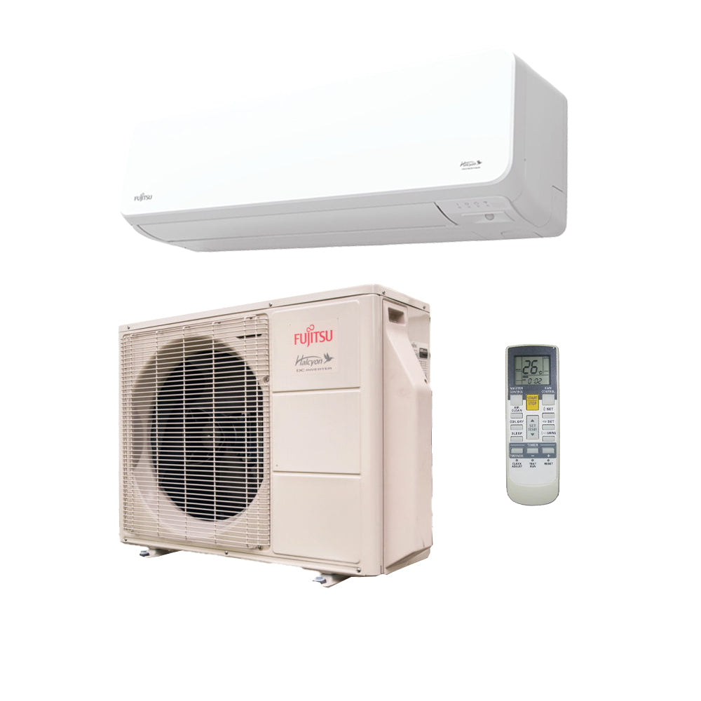12,000 Btu 29.3 Seer Fujitsu Single Zone Ductless Mini Split XLTH Heat Pump System