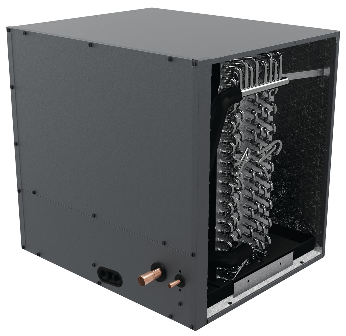 Goodman 2 Ton 15.2 SEER2 R-32 2-Stage Air Conditioner Condenser and Horizontal Coil (17.5" Wide)