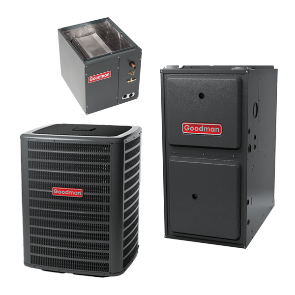 3 Ton 17 Seer Goodman 80,000 Btu 96% Afue Gas System