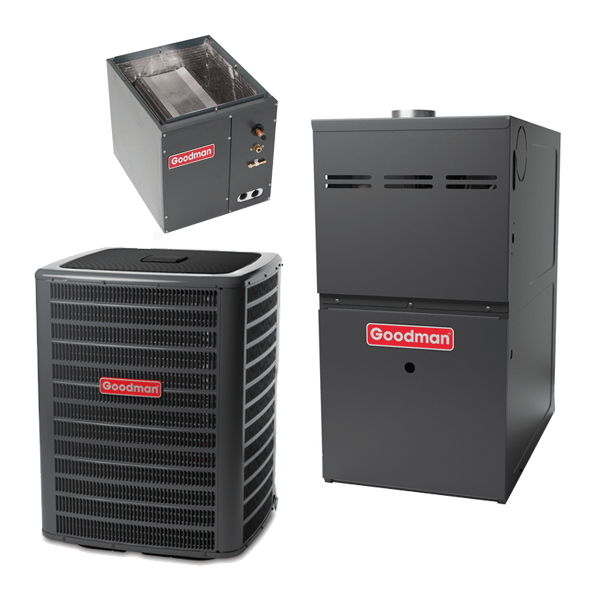 3 Ton 15 Seer Goodman 100,000 Btu 80% Afue Dual Fuel System