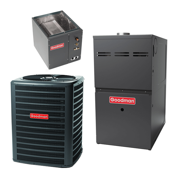 2.5 Ton 14.5 Seer Goodman 80,000 Btu 80% Afue Dual Fuel System