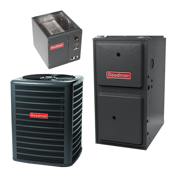 2 Ton 14 Seer Goodman 40,000 Btu 92% Afue Dual Fuel System