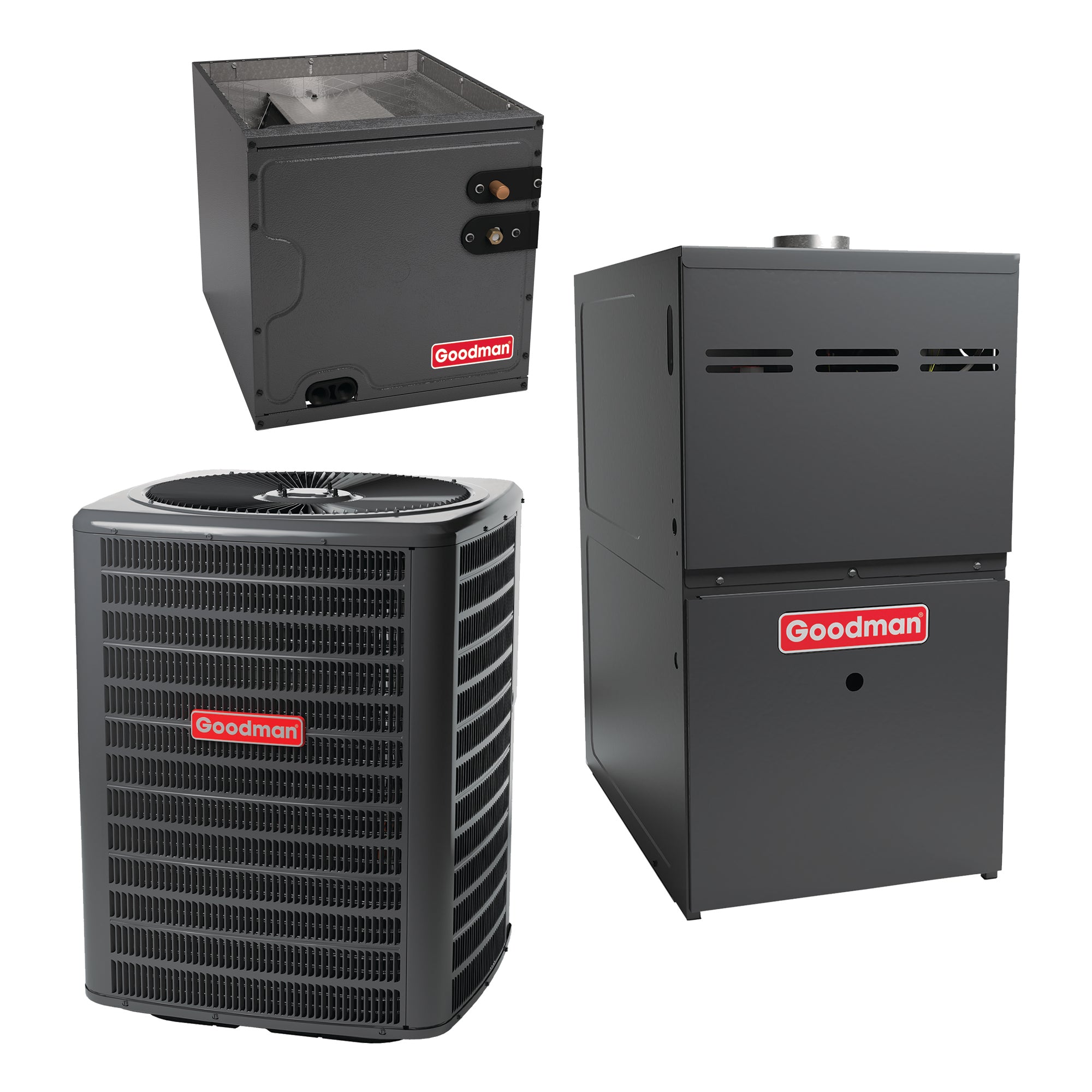 Goodman 2 Ton 14 Seer 80,000 Btu 80% Afue Gas System