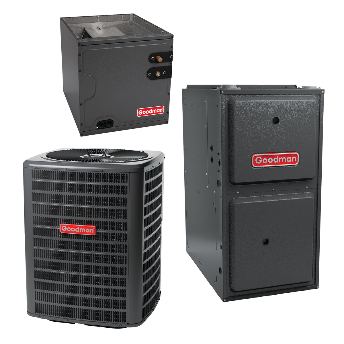 2 Ton 15 Seer Goodman 40,000 Btu 96% Afue Gas System