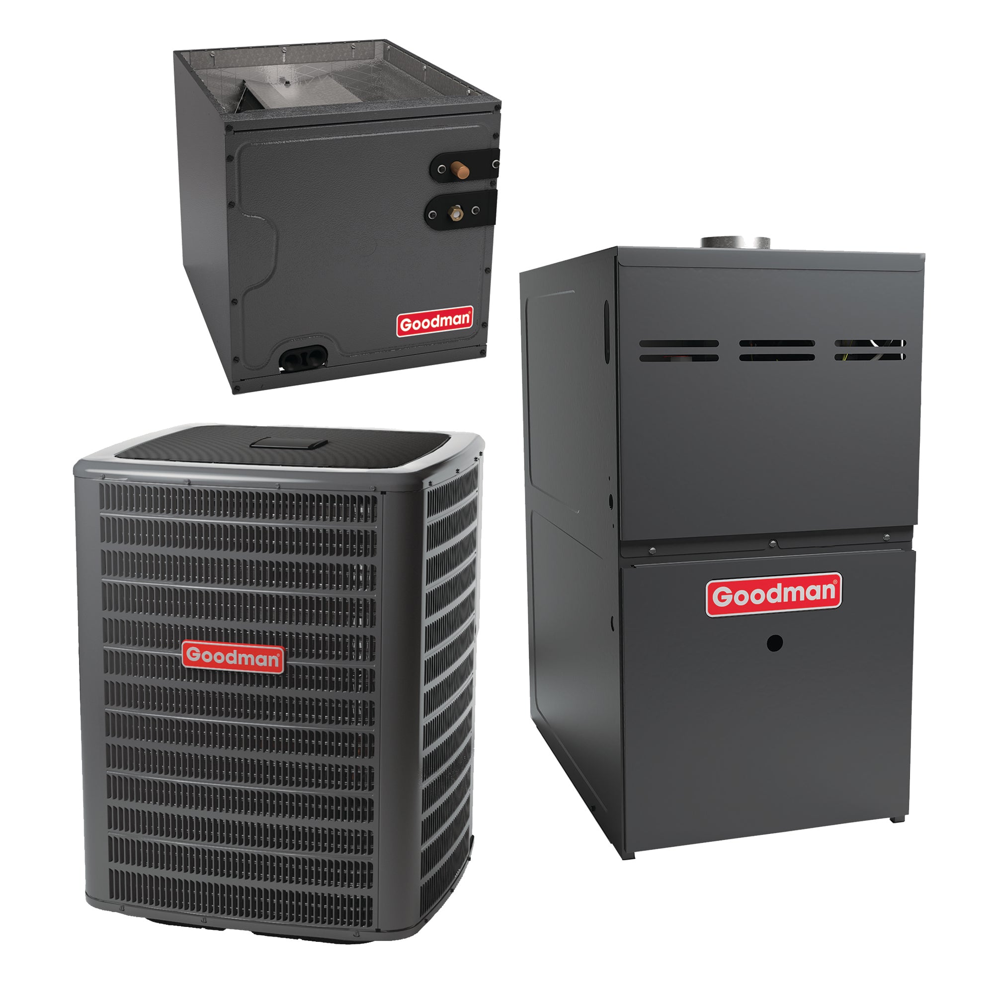 Goodman 3 Ton 17 Seer 100,000 Btu 80% Afue Gas System
