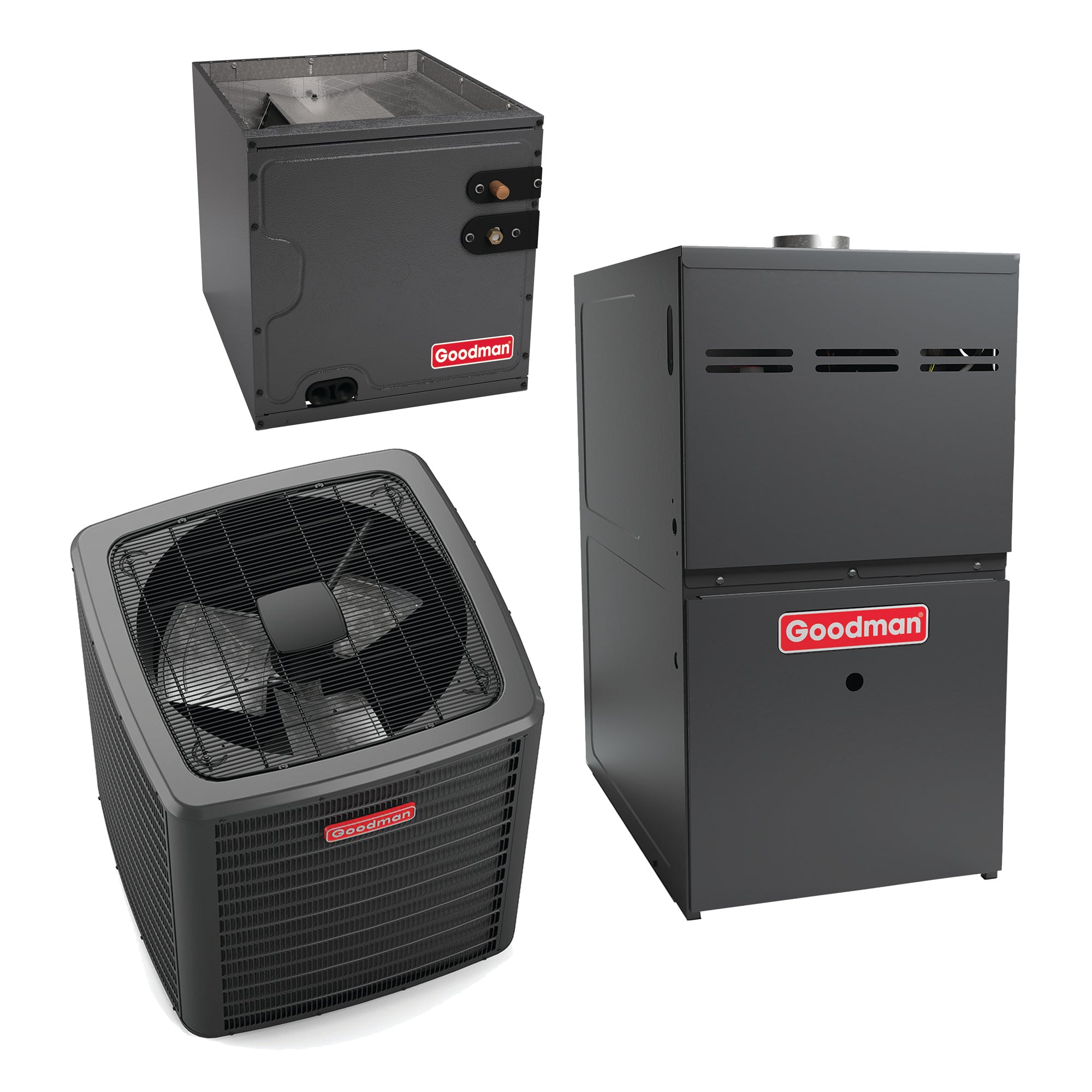 Goodman 3 Ton 17.2 SEER2 R-32 80,000 Btu 80% Afue Two-Stage Dual Fuel System (1,600 CFM)