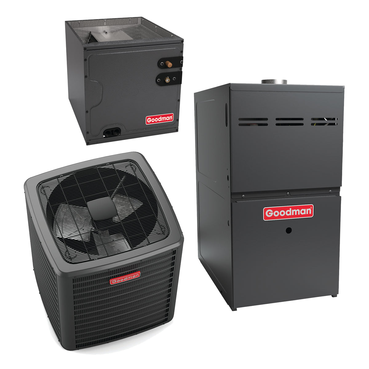 Goodman 3 Ton 14.3 SEER2 100,000 Btu 80% Afue 2-Stage Dual Fuel System (1,600 CFM)
